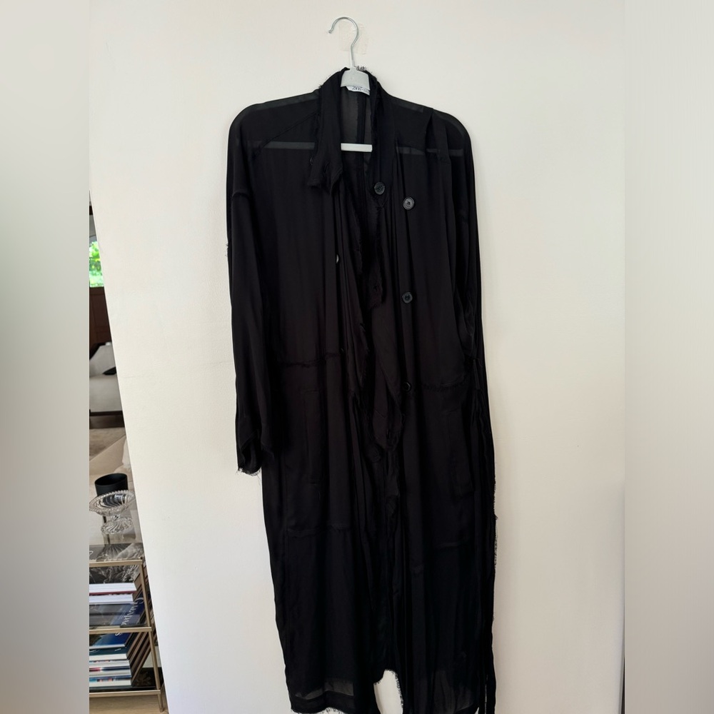 Zara Button-Up Long Coat